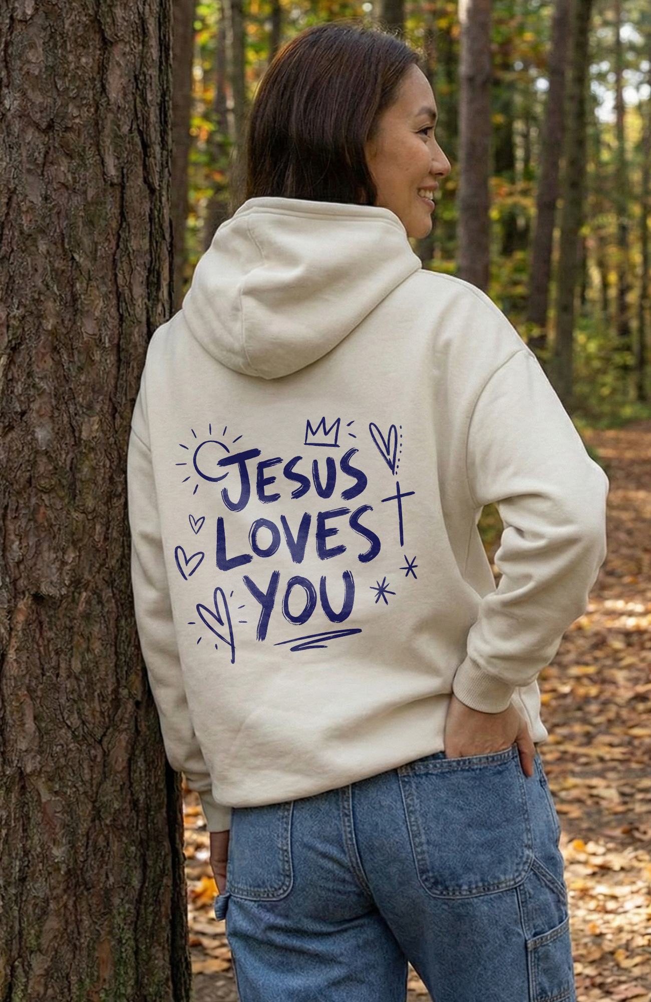 JESUS LOVES YOU OVERSIZED HOODIE