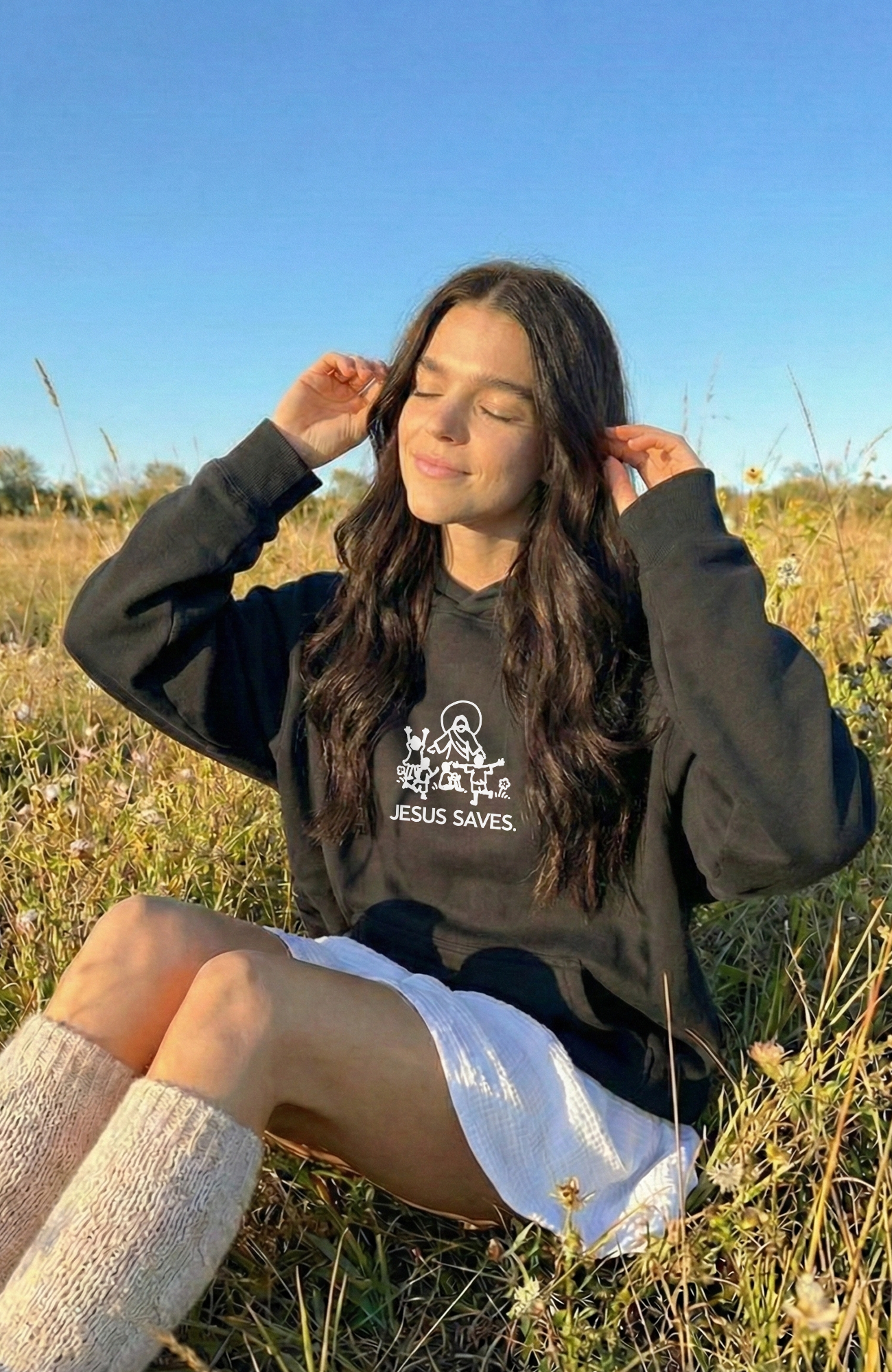 JESUS SAVES OVERSIZED HOODIE