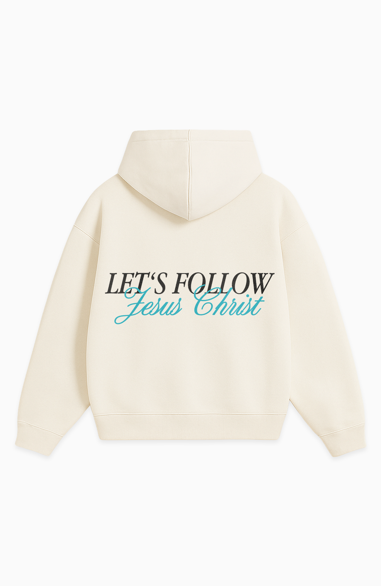 LET'S FOLLOW JESUS CHRIST OVERSIZED HOODIE