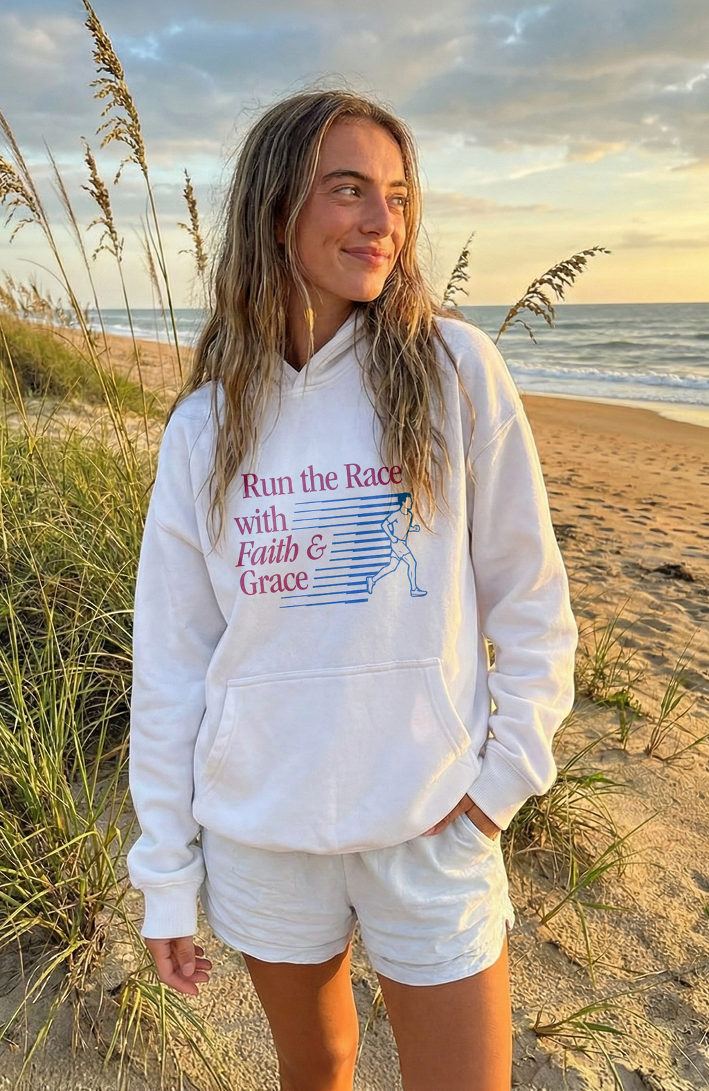 RUN THE RACE OVERSIZED HOODIE