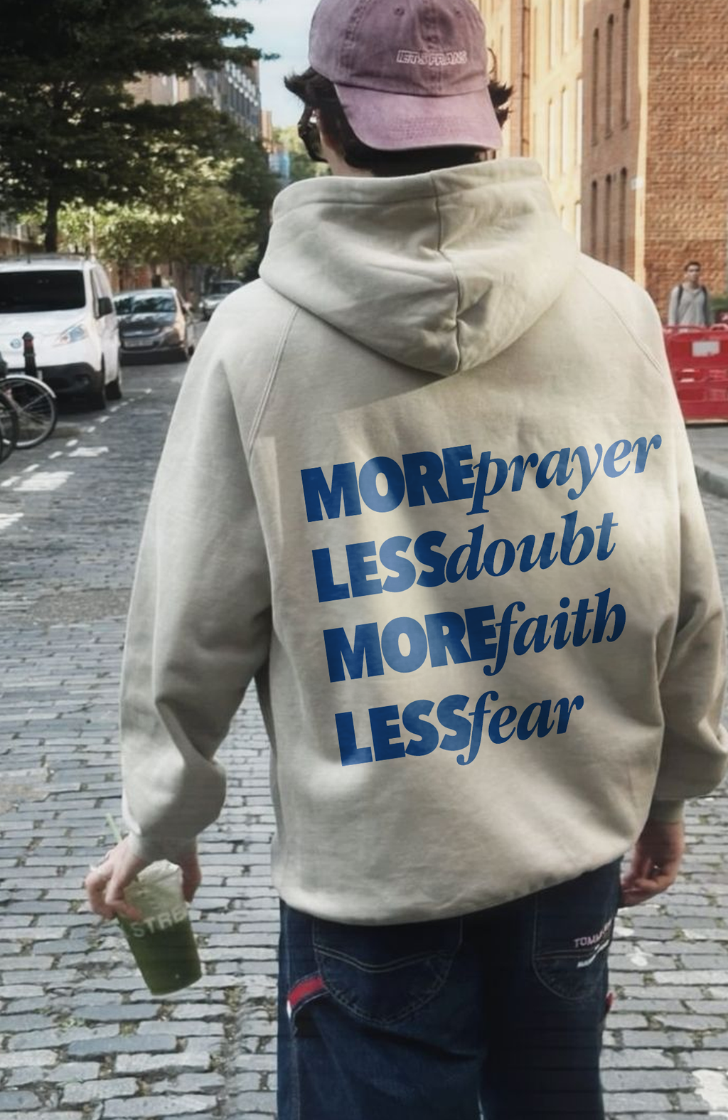 MORE PRAYER LESS DOUBT OVERSIZED HOODIE